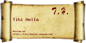 Tihi Hella névjegykártya